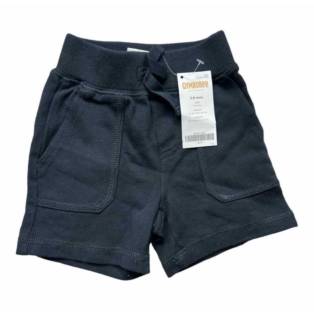 NWT Baby Boys Gymboree Navy Blue Pull On Casual Shorts - Sz 3-6 mo